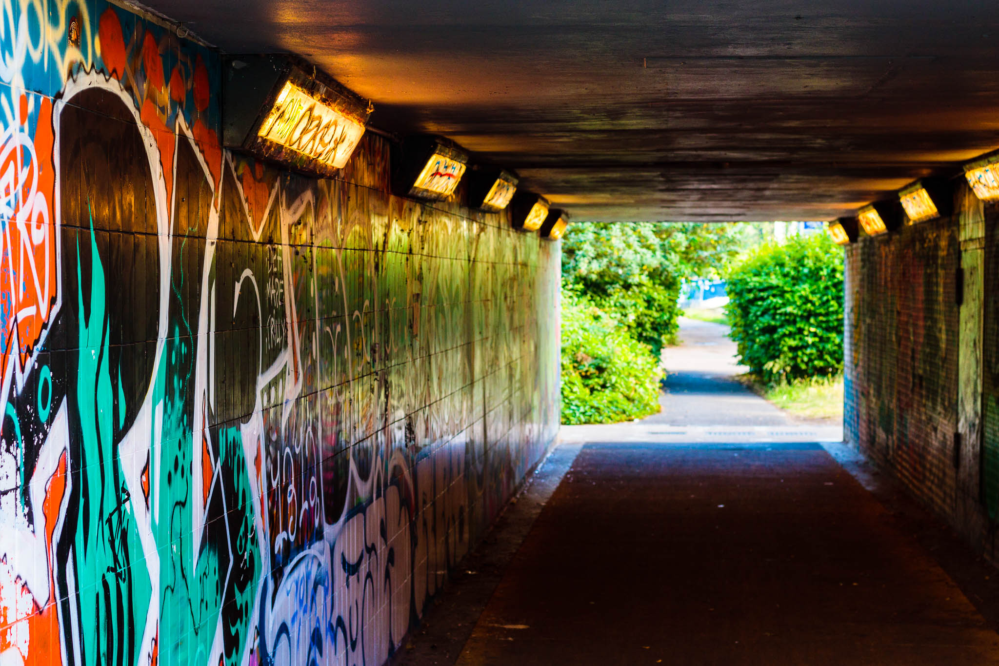 There's a lot of graffiti along the canals in London, some of it is pretty cool.